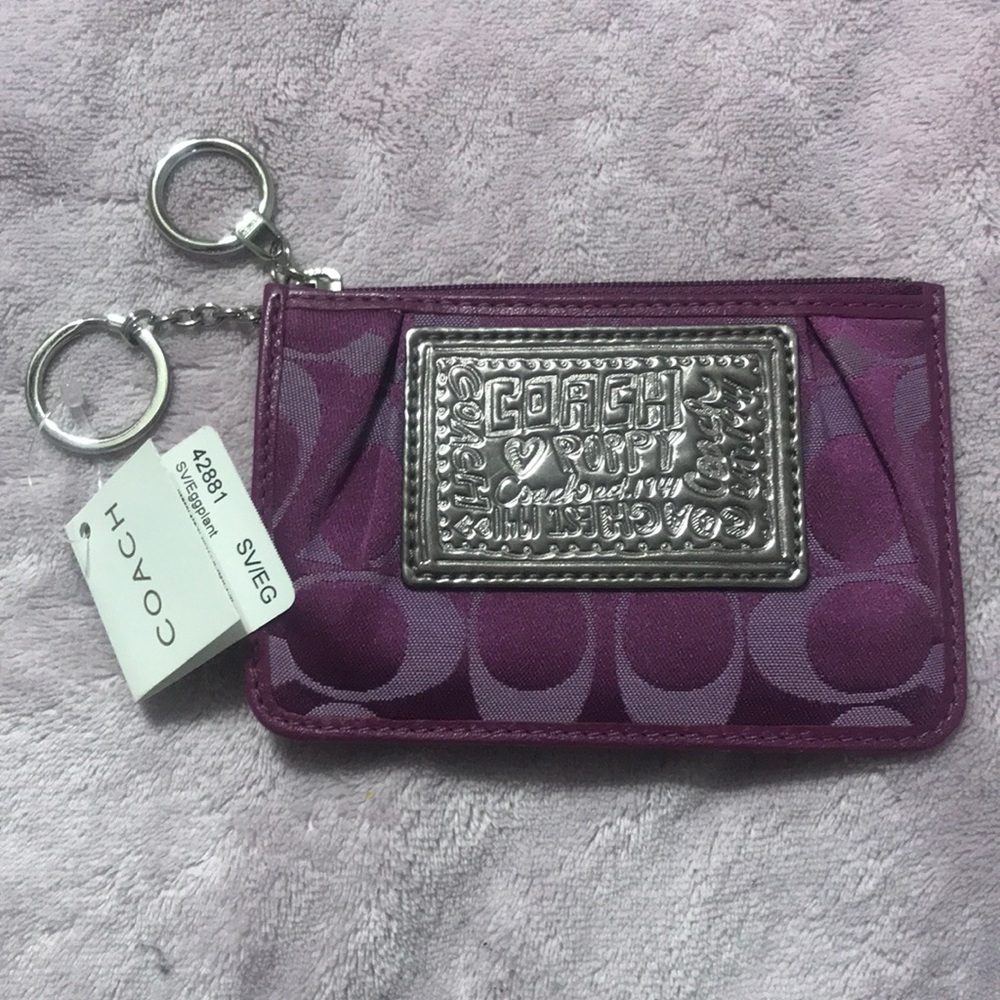 Purple Coach small wallet.